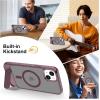 imageUpgraded Magnetic for iPhone 15 Pro Max Case with Builtin KickstandScreen Protector IncludedWireless Charging Compatible21ft Drop TestedSlim Fit Translucent Matte Acrylic  BlueWine Red w Kickstand