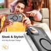 imageUpgraded Magnetic for iPhone 15 Pro Max Case with Builtin KickstandScreen Protector IncludedWireless Charging Compatible21ft Drop TestedSlim Fit Translucent Matte Acrylic  BlueBlack w Camera Cover