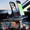 imageUpgraded Magnetic for iPhone 15 Pro Max Case with Builtin KickstandScreen Protector IncludedWireless Charging Compatible21ft Drop TestedSlim Fit Translucent Matte Acrylic  BlueBlack w Camera Cover
