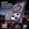 imageUpgraded Magnetic for iPhone 15 Pro Max Case with Builtin KickstandScreen Protector IncludedWireless Charging Compatible21ft Drop TestedSlim Fit Translucent Matte Acrylic  BluePurple w Kickstand