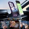 imageUpgraded Magnetic for iPhone 15 Pro Max Case with Builtin KickstandScreen Protector IncludedWireless Charging Compatible21ft Drop TestedSlim Fit Translucent Matte Acrylic  BluePurple w Kickstand