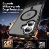 imageUpgraded Magnetic for iPhone 15 Pro Max Case with Builtin KickstandScreen Protector IncludedWireless Charging Compatible21ft Drop TestedSlim Fit Translucent Matte Acrylic  BlueBlack w Kickstand