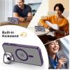 imageUpgraded Magnetic for iPhone 15 Pro Max Case with Builtin KickstandScreen Protector IncludedWireless Charging Compatible21ft Drop TestedSlim Fit Translucent Matte Acrylic  BluePurple w Camera Cover