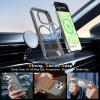 imageUpgraded Magnetic for iPhone 15 Pro Max Case with Builtin KickstandScreen Protector IncludedWireless Charging Compatible21ft Drop TestedSlim Fit Translucent Matte Acrylic  BlueGrey w Kickstand