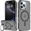 imageUpgraded Magnetic for iPhone 15 Pro Max Case with Builtin KickstandScreen Protector IncludedWireless Charging Compatible21ft Drop TestedSlim Fit Translucent Matte Acrylic  BlueGrey w Camera Cover