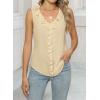 imageWomens Dressy Casual Blouses Sleeveless V Neck Ruffle Tank Tops 2025 Trendy Summer Ladies Business Work ShirtsBeige