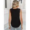 imageWomens Dressy Casual Blouses Sleeveless V Neck Ruffle Tank Tops 2025 Trendy Summer Ladies Business Work ShirtsBlack