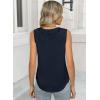 imageWomens Dressy Casual Blouses Sleeveless V Neck Ruffle Tank Tops 2025 Trendy Summer Ladies Business Work ShirtsBlue