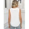 imageWomens Dressy Casual Blouses Sleeveless V Neck Ruffle Tank Tops 2025 Trendy Summer Ladies Business Work ShirtsWhite