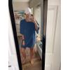 imageWomens Oversized T Shirt Dress Short Sleeve Crewneck Tunic Tops Basic Summer Casual Mini Short Dresses with PocketsNavy
