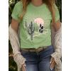 imageWomens Short Sleeve T Shirts Graphic Tees Crewneck Casual Loose 2025 Summer Boho TopsCactus