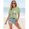 imageWomens Short Sleeve T Shirts Graphic Tees Crewneck Casual Loose 2025 Summer Boho TopsCactus