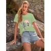 imageWomens Short Sleeve T Shirts Graphic Tees Crewneck Casual Loose 2025 Summer Boho TopsCactus