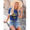 imageWomens Short Sleeve T Shirts Graphic Tees Crewneck Casual Loose 2025 Summer Boho TopsCat