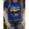imageWomens Short Sleeve T Shirts Graphic Tees Crewneck Casual Loose 2025 Summer Boho TopsCat