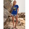 imageWomens Short Sleeve T Shirts Graphic Tees Crewneck Casual Loose 2025 Summer Boho TopsCat