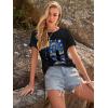 imageWomens Short Sleeve T Shirts Graphic Tees Crewneck Casual Loose 2025 Summer Boho TopsCat1