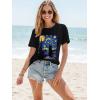 imageWomens Short Sleeve T Shirts Graphic Tees Crewneck Casual Loose 2025 Summer Boho TopsCat1