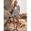 imageWomens Short Sleeve T Shirts Graphic Tees Crewneck Casual Loose 2025 Summer Boho TopsDragonfly