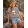 imageWomens Short Sleeve T Shirts Graphic Tees Crewneck Casual Loose 2025 Summer Boho TopsDragonfly