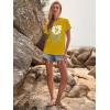 imageWomens Short Sleeve T Shirts Graphic Tees Crewneck Casual Loose 2025 Summer Boho TopsFlower1