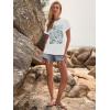 imageWomens Short Sleeve T Shirts Graphic Tees Crewneck Casual Loose 2025 Summer Boho TopsFlower2