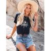 imageWomens Short Sleeve T Shirts Graphic Tees Crewneck Casual Loose 2025 Summer Boho TopsFlower3