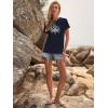 imageWomens Short Sleeve T Shirts Graphic Tees Crewneck Casual Loose 2025 Summer Boho TopsFlower3