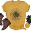 imageWomens Short Sleeve T Shirts Graphic Tees Crewneck Casual Loose 2025 Summer Boho TopsFlower7