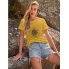 imageWomens Short Sleeve T Shirts Graphic Tees Crewneck Casual Loose 2025 Summer Boho TopsFlower7