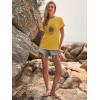 imageWomens Short Sleeve T Shirts Graphic Tees Crewneck Casual Loose 2025 Summer Boho TopsFlower7
