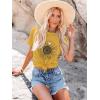 imageWomens Short Sleeve T Shirts Graphic Tees Crewneck Casual Loose 2025 Summer Boho TopsFlower7