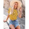 imageWomens Short Sleeve T Shirts Graphic Tees Crewneck Casual Loose 2025 Summer Boho TopsFlower8