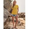imageWomens Short Sleeve T Shirts Graphic Tees Crewneck Casual Loose 2025 Summer Boho TopsFlower8