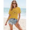 imageWomens Short Sleeve T Shirts Graphic Tees Crewneck Casual Loose 2025 Summer Boho TopsFlower8