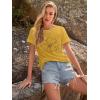imageWomens Short Sleeve T Shirts Graphic Tees Crewneck Casual Loose 2025 Summer Boho TopsFlower8