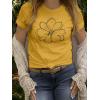 imageWomens Short Sleeve T Shirts Graphic Tees Crewneck Casual Loose 2025 Summer Boho TopsFlower8