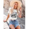 imageWomens Short Sleeve T Shirts Graphic Tees Crewneck Casual Loose 2025 Summer Boho TopsFox1