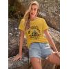 imageWomens Short Sleeve T Shirts Graphic Tees Crewneck Casual Loose 2025 Summer Boho TopsPattern19