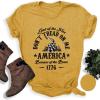 imageWomens Short Sleeve T Shirts Graphic Tees Crewneck Casual Loose 2025 Summer Boho TopsPattern19