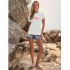imageWomens Short Sleeve T Shirts Graphic Tees Crewneck Casual Loose 2025 Summer Boho TopsPattern3