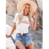 imageWomens Short Sleeve T Shirts Graphic Tees Crewneck Casual Loose 2025 Summer Boho TopsPattern3