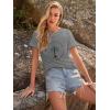 imageWomens Short Sleeve T Shirts Graphic Tees Crewneck Casual Loose 2025 Summer Boho TopsTree 1