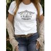imageWomens Short Sleeve T Shirts Graphic Tees Crewneck Casual Loose 2025 Summer Boho TopsWhite