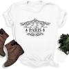 imageWomens Short Sleeve T Shirts Graphic Tees Crewneck Casual Loose 2025 Summer Boho TopsWhite
