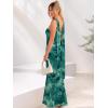 imageWomens Strapless Tube Dress Mesh Floral Summer Bodycon Long Maxi Cocktail Party Wedding Guest DressesGreen