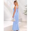 imageWomens Strapless Tube Dress Mesh Floral Summer Bodycon Long Maxi Cocktail Party Wedding Guest DressesSky Blue