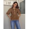 imageWomens Tie Front Peplum Blouses Puff Short Sleeve Crewneck Shirt Cute Y2K Coquette Babydoll Going Out TopsBrown