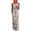 imageJumpsuits for Women 2025 Summer Rompers Boho Floral Overalls Casual Wide Leg Long Pant One Piece Vacation OutfitsWhite 2