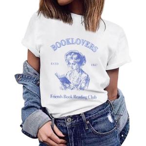 imageWomens Short Sleeve T Shirts Graphic Tees Crewneck Casual Loose 2025 Summer Boho TopsPattern11